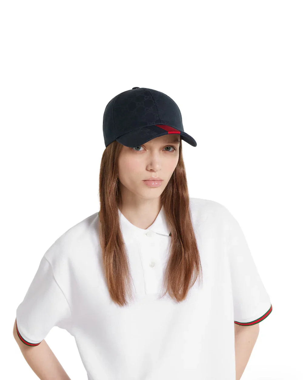 Casquette en coton GG avec bande Web